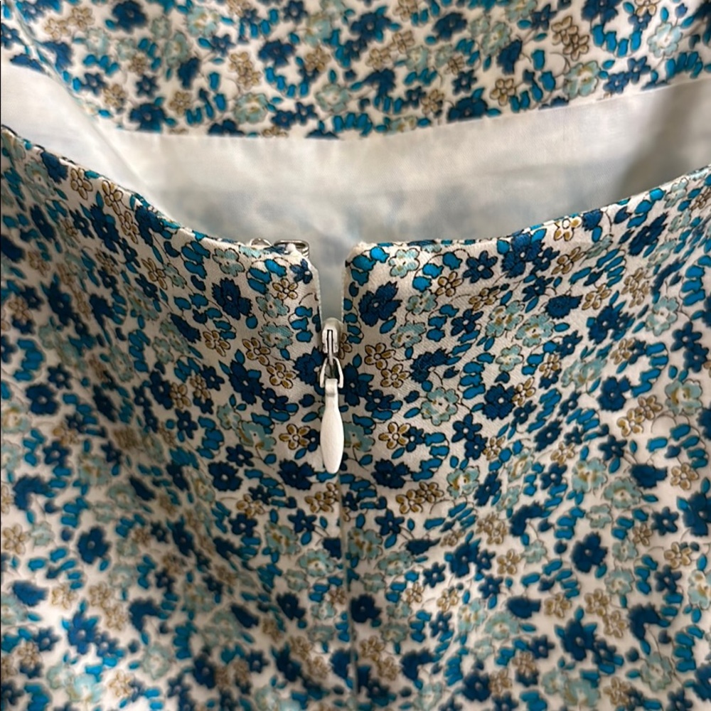 Summery vintage blue/green Ann Taylor floral dress - Picture 4 of 6